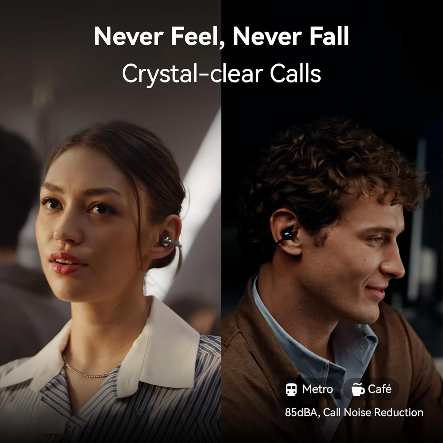 HUAWEI FreeClip 2 Open-Ear Clip-On Earbuds, Airy C-bridge design, Lightweight, 38H Battery, Fast Charge, Dual Driver, IP57 Waterproof & dust proof, Touch & Head-motion control, iOS & Android, Black