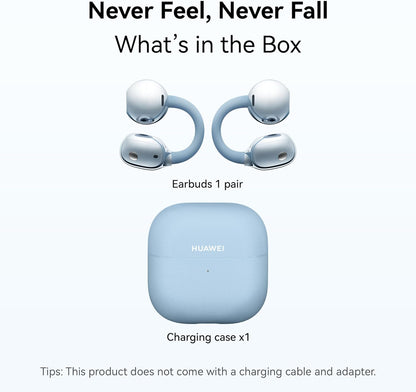 HUAWEI FreeClip 2 Open-Ear Clip-On Earbuds, Airy C-bridge design, Lightweight, 38H Battery, Fast Charge, Dual Driver, IP57 Waterproof & dust proof, Touch & Head-motion control, iOS & Android, Black