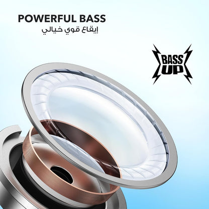 soundcore Anker P20i Bluetooth Earphones, 10mm Drivers with Big Bass True Wireless Earbuds, Bluetooth 5.3, 30H Playtime, IPX5, 2 Mics for AI Clear Calls, 22 Preset EQs, Customization via App