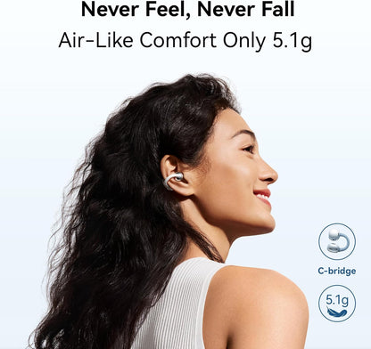 HUAWEI FreeClip 2 Open-Ear Clip-On Earbuds, Airy C-bridge design, Lightweight, 38H Battery, Fast Charge, Dual Driver, IP57 Waterproof & dust proof, Touch & Head-motion control, iOS & Android, Black