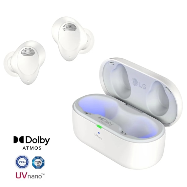LG TONE Free T90S - Dolby Atmos Earbuds with Plug & Wireless Connection
